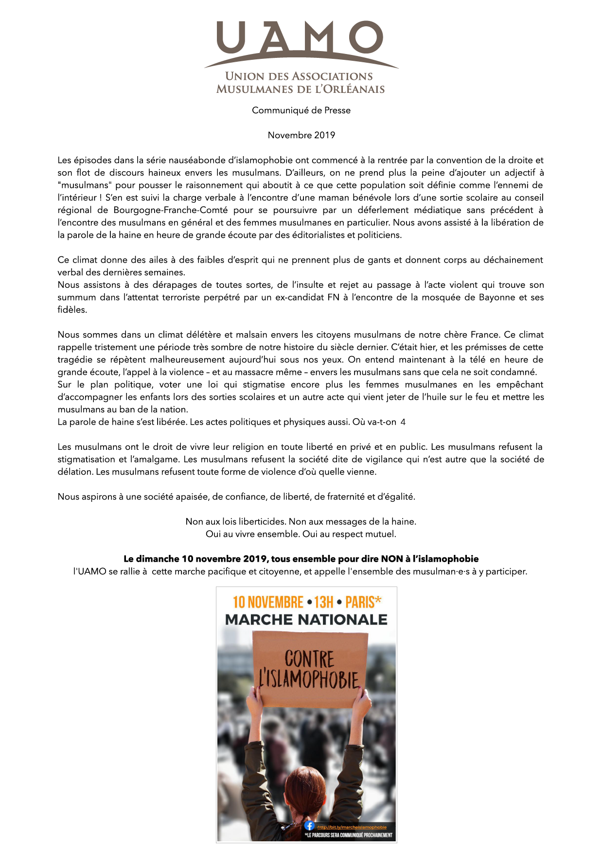 UAMO - Stop islamophobie